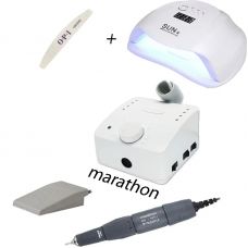 Набір фрезер Марафон Куб, SH37LN 40 000 об / хв + лампа для манікюру SUN X 54W