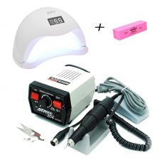 Набір фрезер Strong 204 / 102L 35 000 об / хв, 65 Вт + лампа для манікюру SUN X 54W