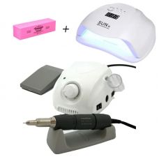 Набір фрезер Марафон 3 Champion, H37LN 45 000 об / хв + лампа для манікюру SUN X 54W
