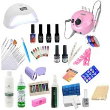 Стартовий набір для манікюру OXXI Professional c гель-лаком, лампою Sun X 54W, фрезер ZS-601 65W