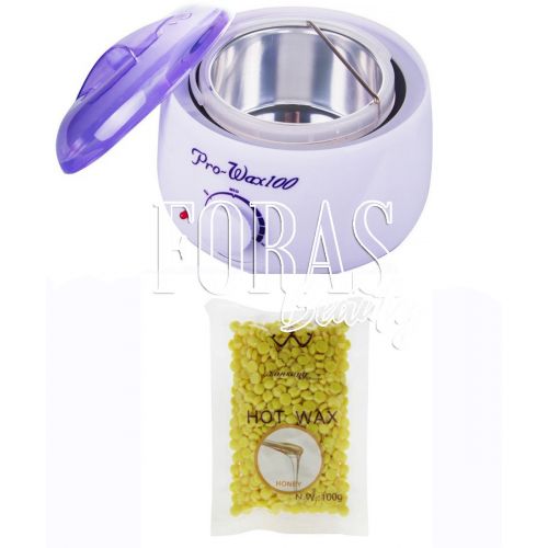 Набор Воскоплав баночный с терморегулятором WH-001 Pro-Wax100 с Воском Hot Wax 100г