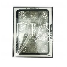 Nail Decorations, конфетті блискітки мікс, 006 набір 12 шт