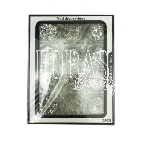 Nail Decorations, конфетти блёстки микс, 006 набор 12 шт