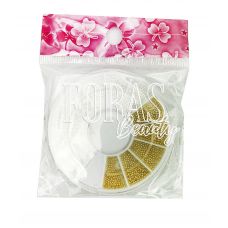 Бульонки в віялі білий + золото